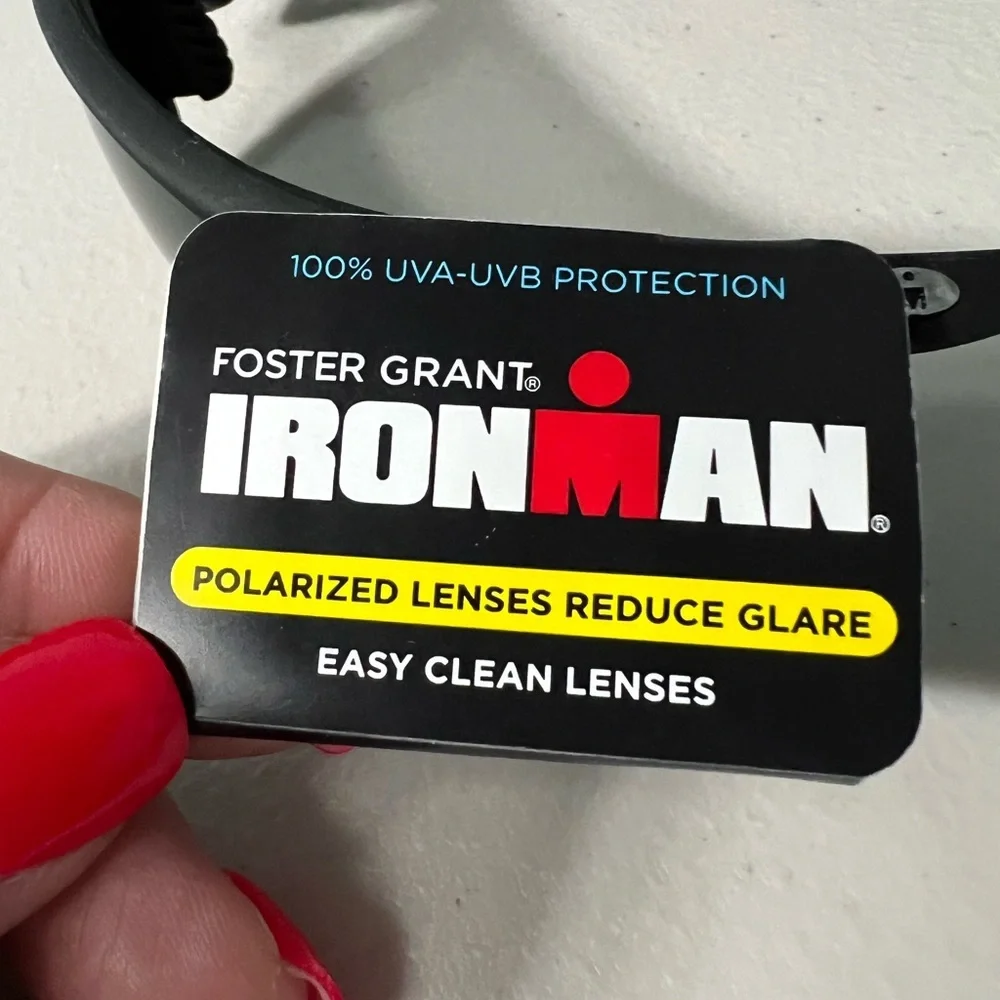 Foster Grant Ironman Black Sunglasses 100% UVA-UVB Protection